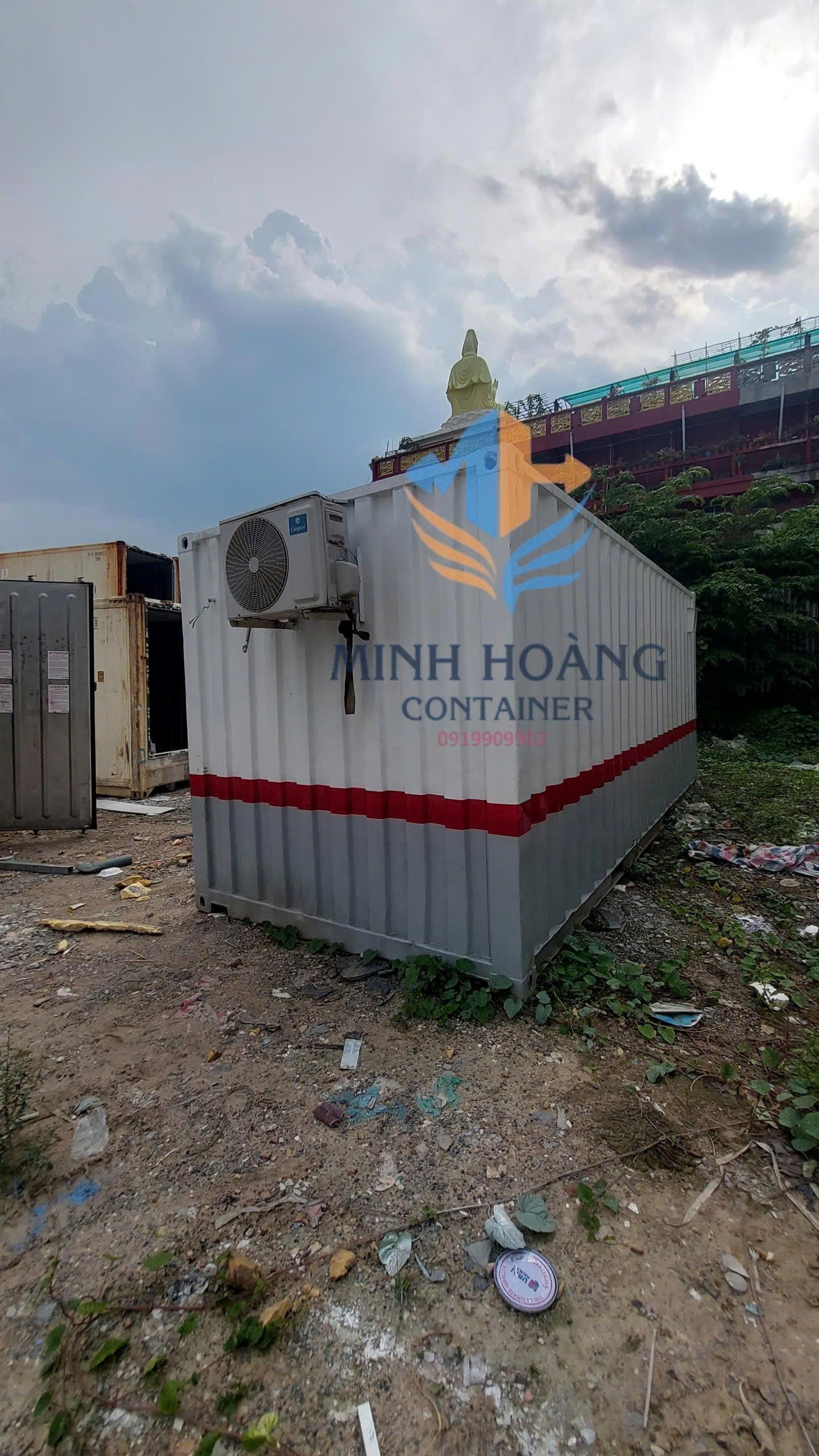 Container Văn Phòng 20 Feet 3 Màu Xám Đỏ Trắng